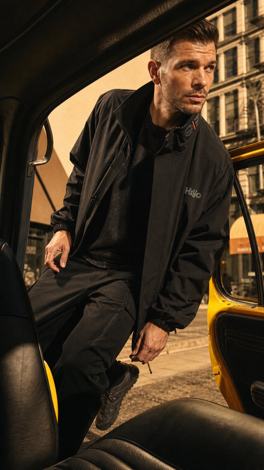 AI product shot of 【着心地抜群】 プレミアムナイロンジャケット Nylon Jacket