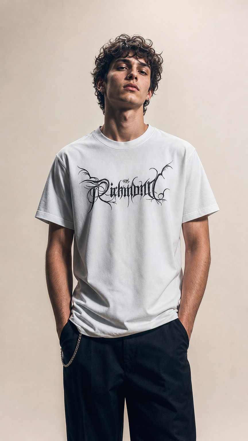 AI product shot of T-shirt con logo Richmond