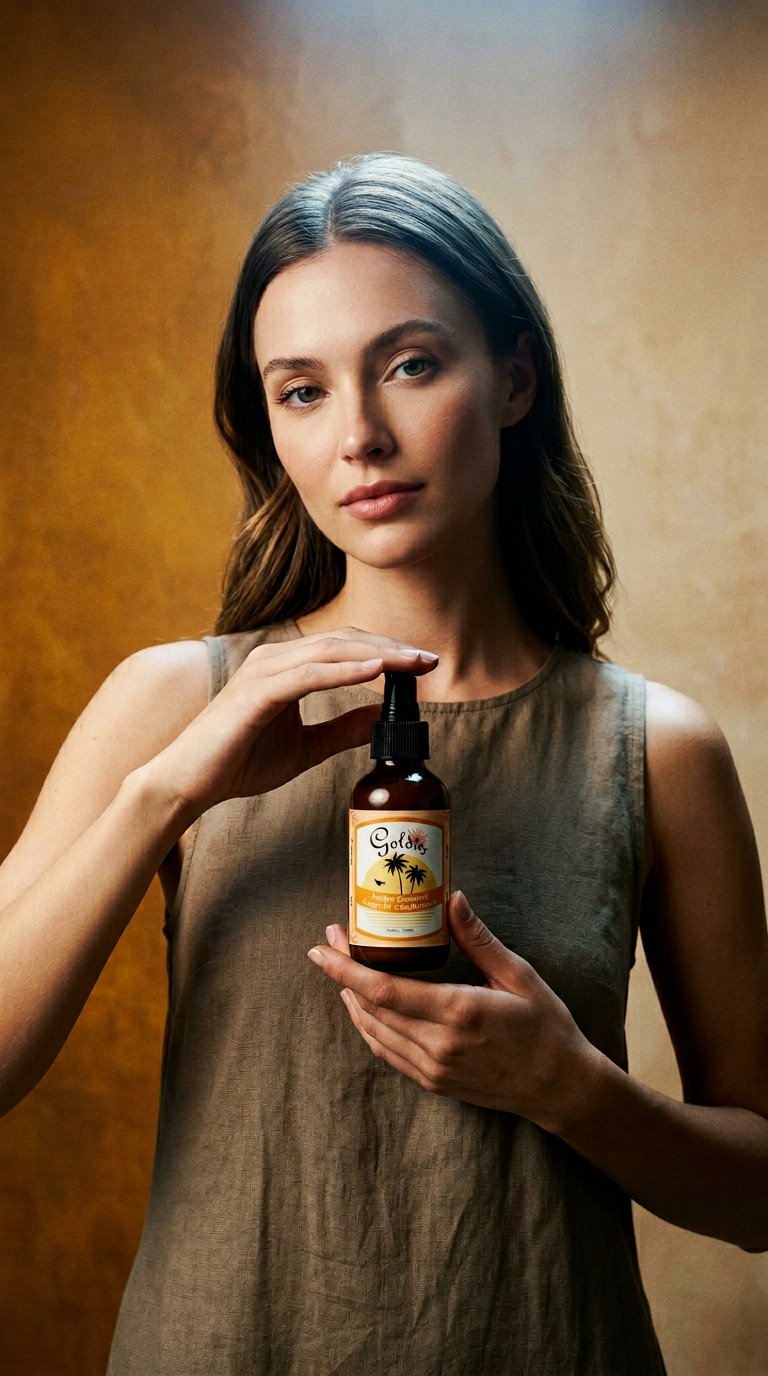 AI product shot of Amber Coconut Leave-in Conditioner