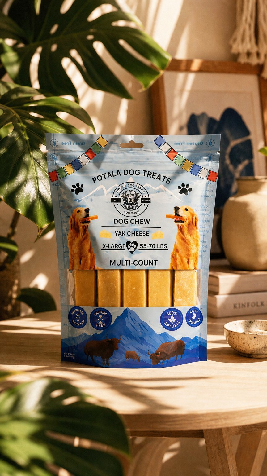 AI product shot of Potala Dog Chew - Potala-XLV3-3CT