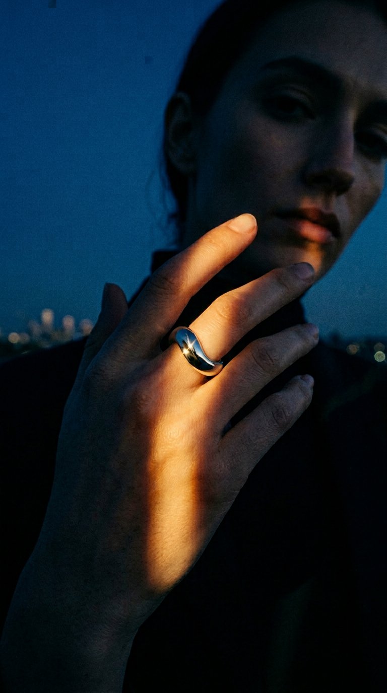 AI product shot of Dôme Figure Ring