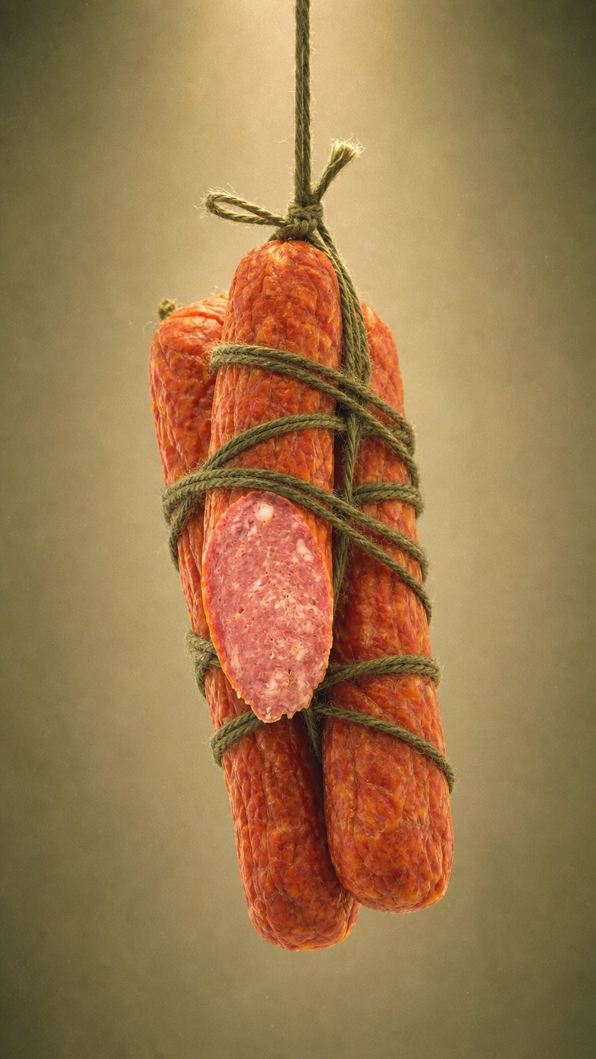 AI product shot of Knoblauch-Stracke - Nordhessische Ahle Wurscht g.g.A.