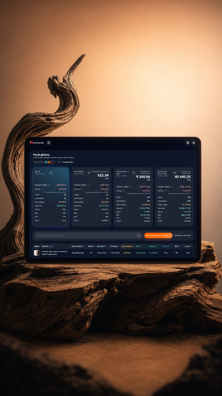 AI product shot of Rentownik