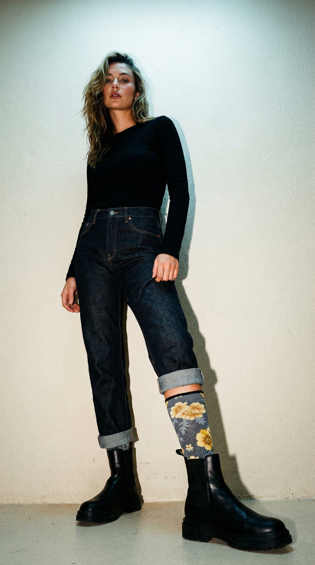 AI product shot of Antique Blossom Compression Socks Crew