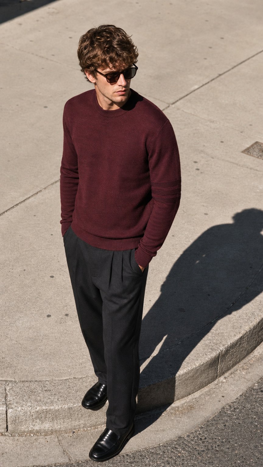 AI product shot of MILANO STITCH CREW NECK