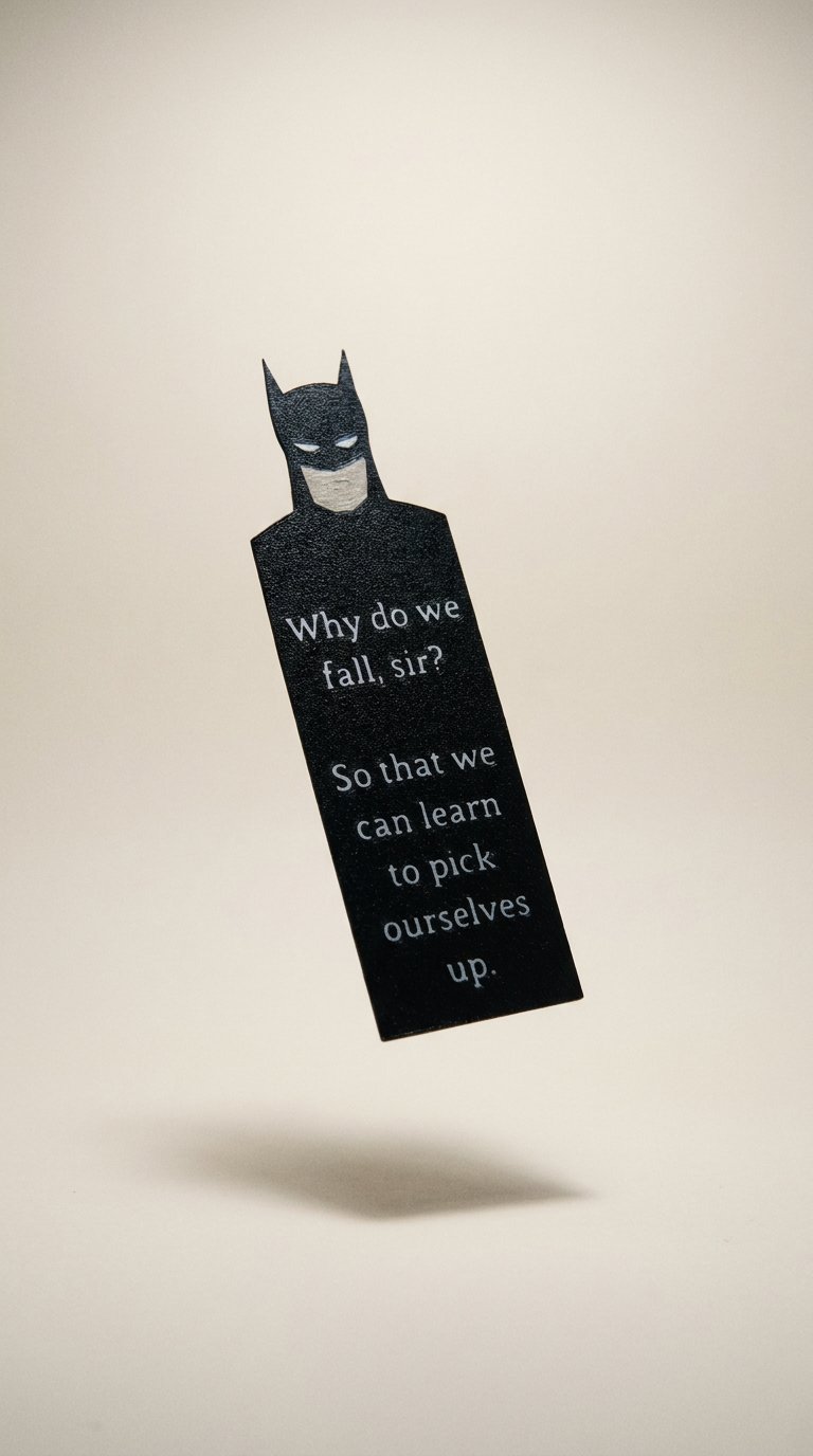 AI product shot of Batman Bookmark