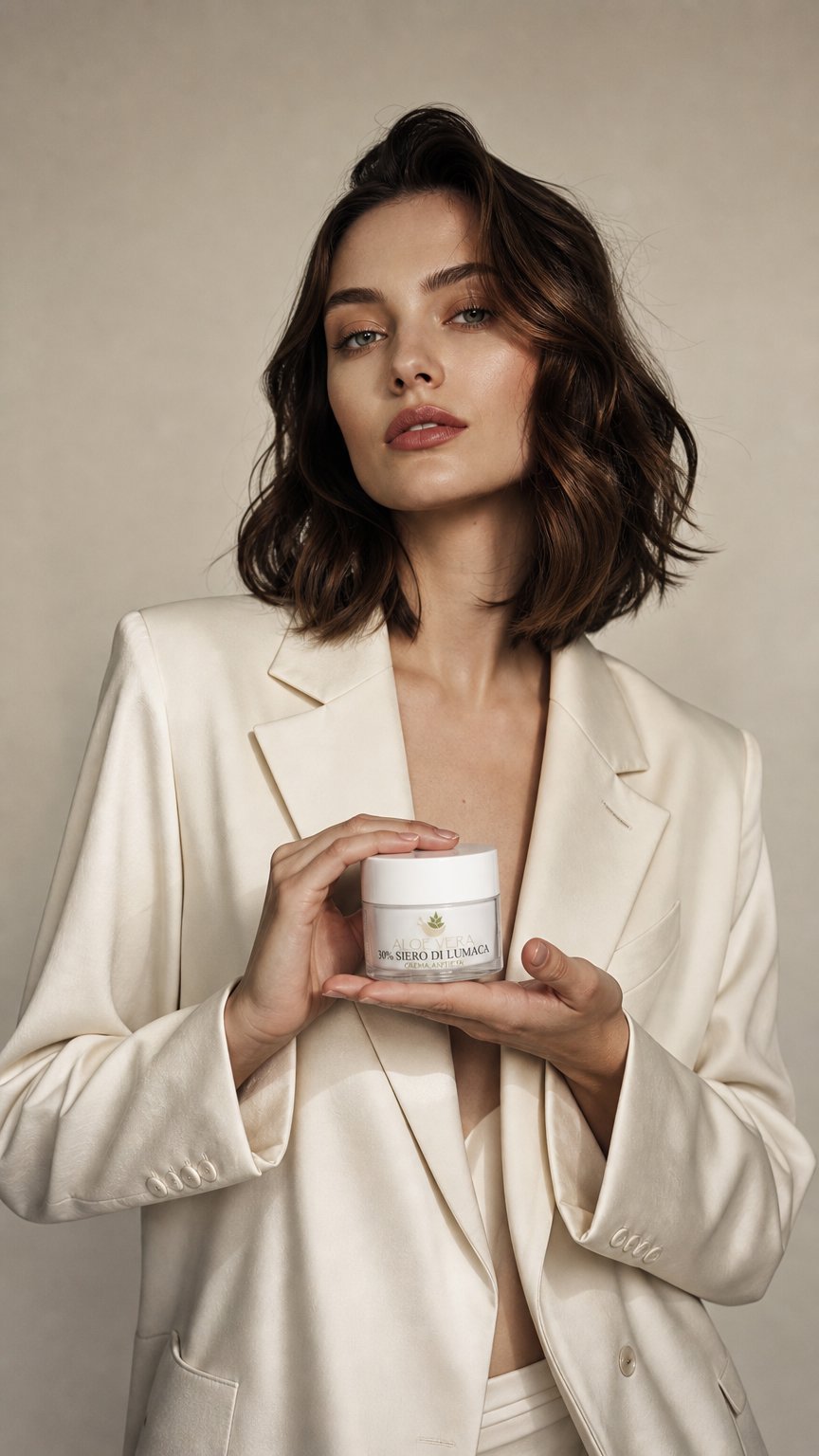 AI product shot of CREMA ANTIETA' al 30% Siero di Lumaca