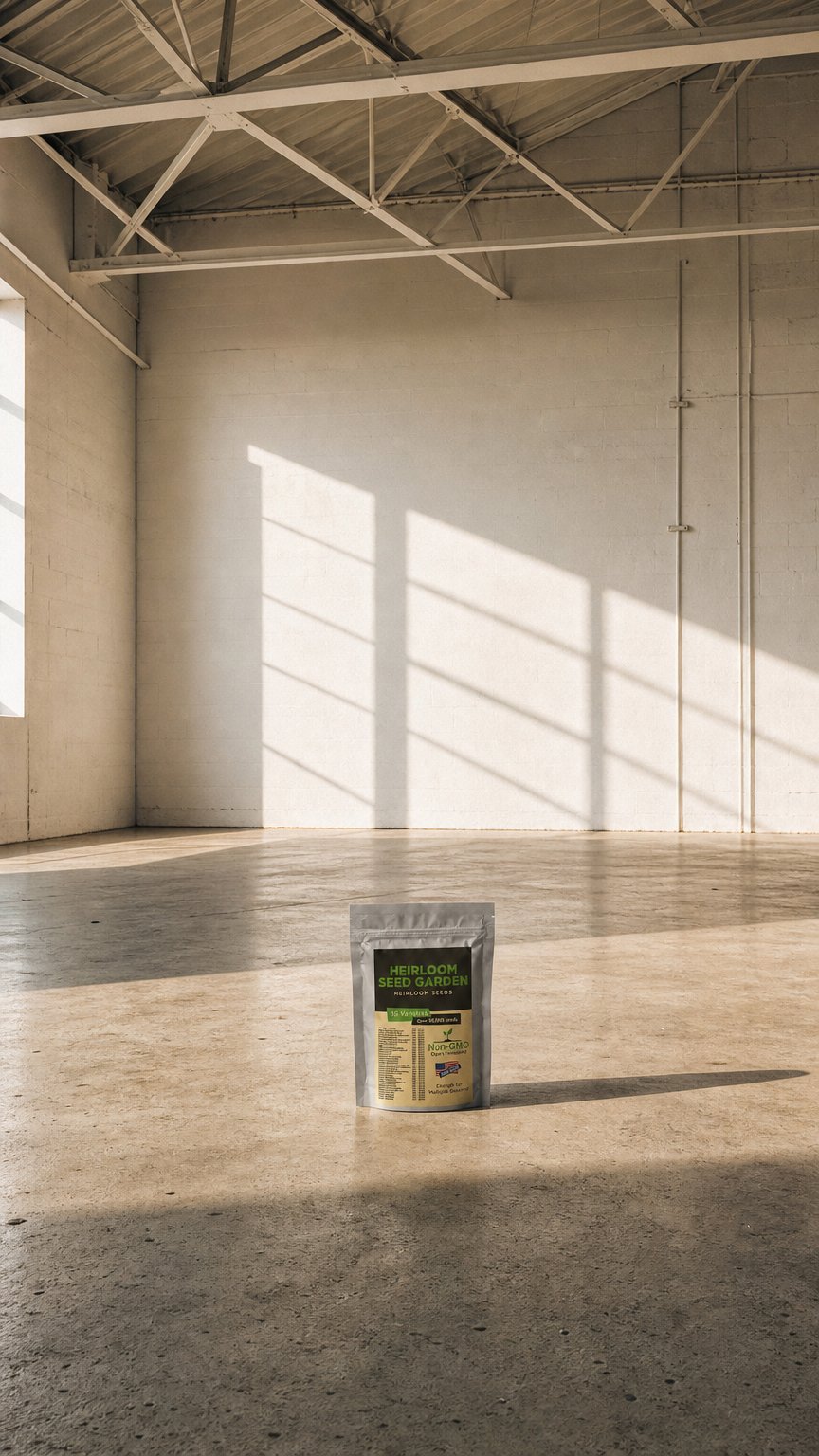 AI product shot of Garden's Pulse Heirloom Seed Vault Kit (35 Pack)
