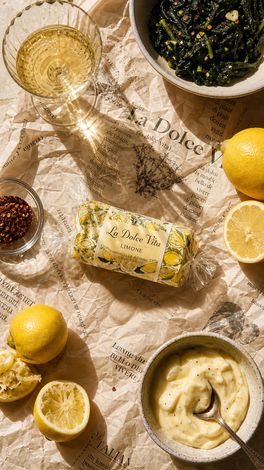 AI product shot of Perle di Sole Italian Lemon Candy Drops - Lemon Hard Candy Individually Wrapped - Fizzy and Tart Citrus Candies (17.63 oz | 500 g)