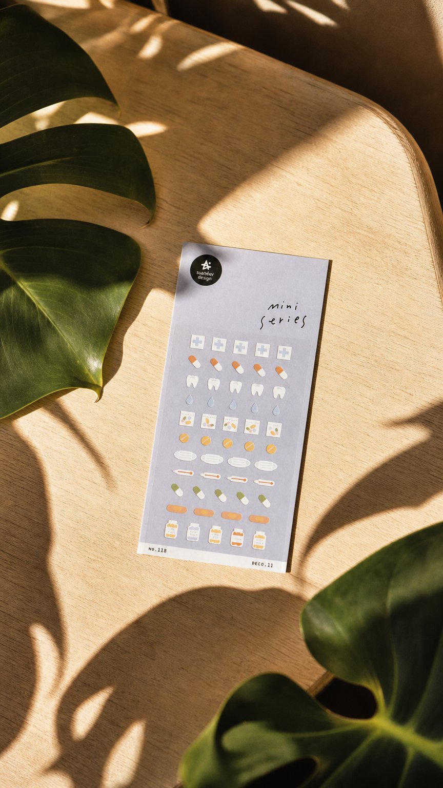 AI product shot of Mini Medicine Deco Sticker