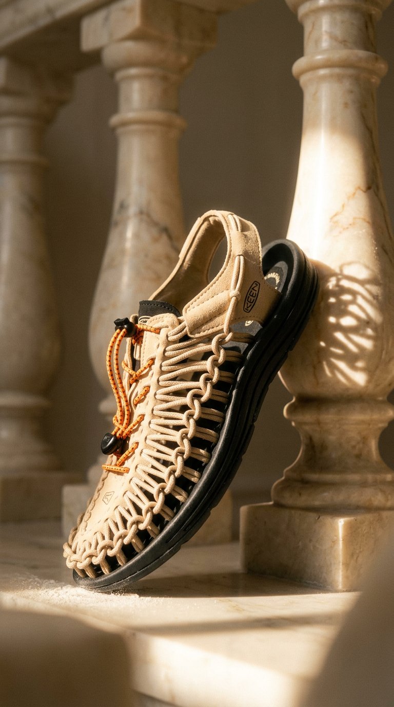 AI product shot of Keen Uneek Sneaker