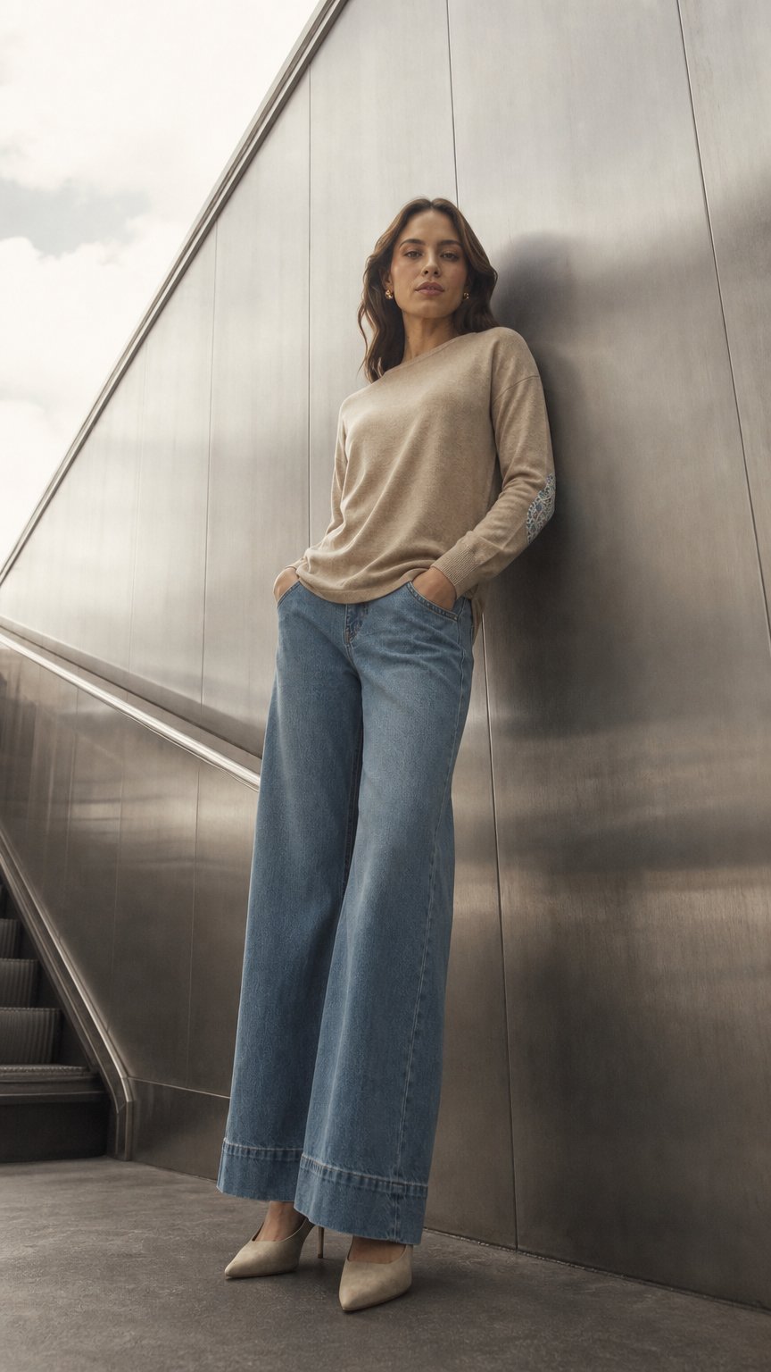 AI product shot of Latte Swing w Liberty Elbow Patches