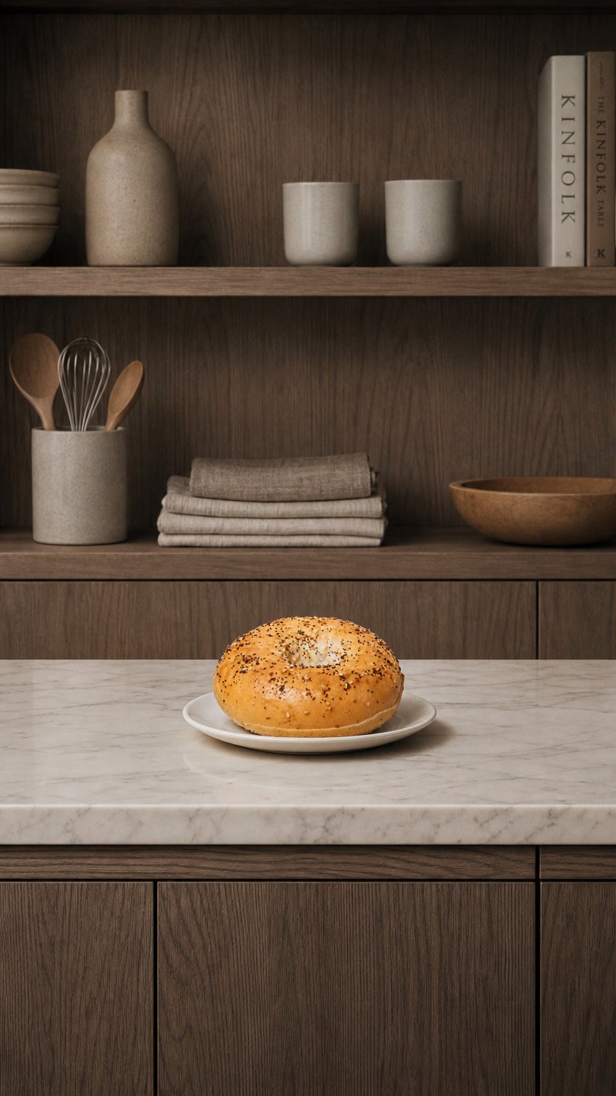 AI product shot of Asiago Bagel