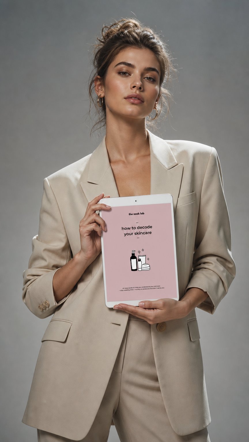 AI product shot of how to decode your skincare ebook