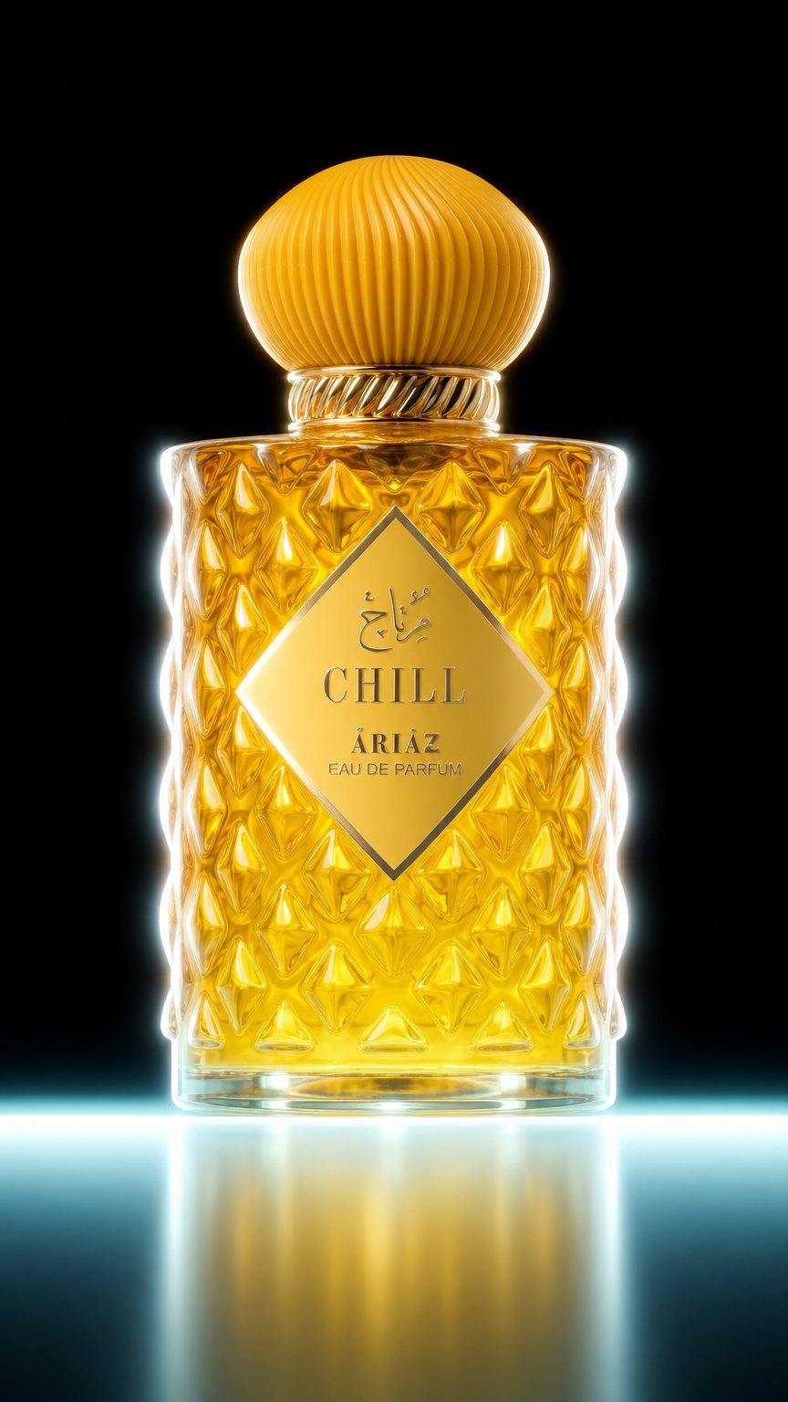 AI product shot of CHILL by ARIAZ 3.4oz/100ml Eau De Parfum for Her – Fruity Gourmand
