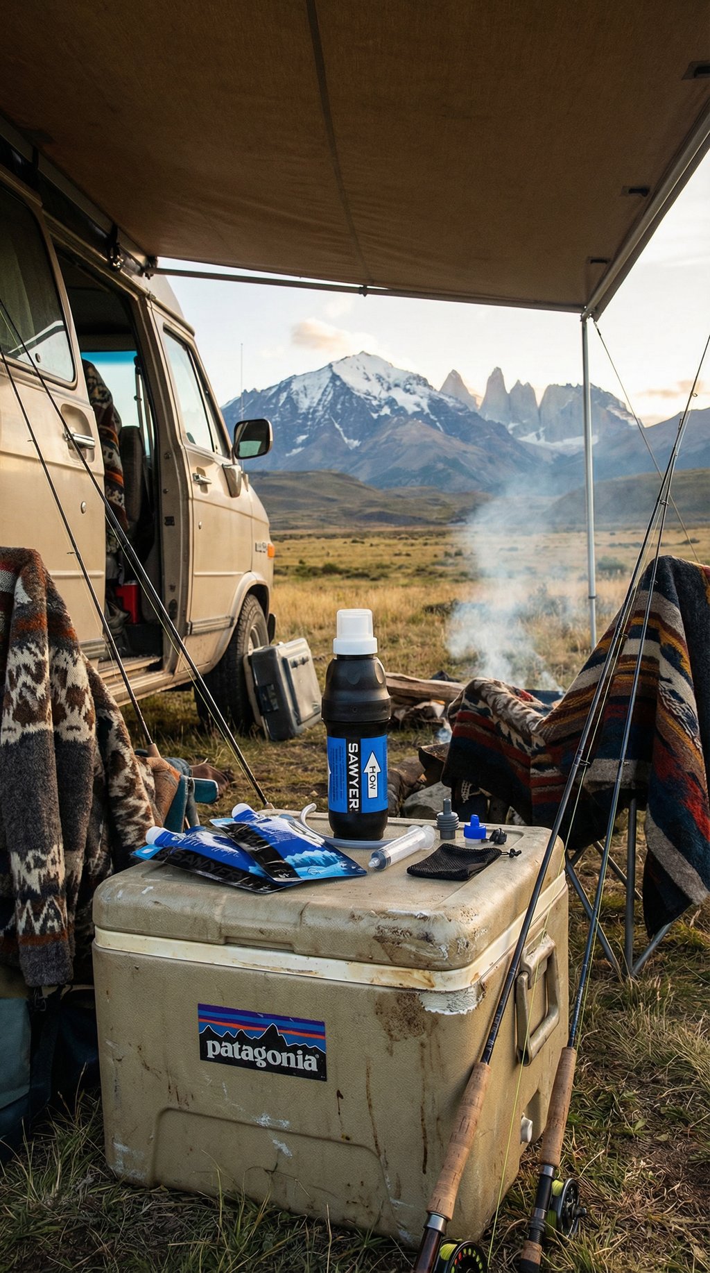 AI product shot of Sawyer Squeeze SP129 Water Filter System