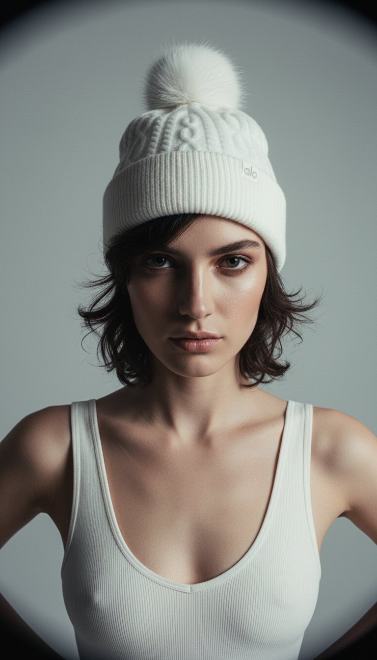 AI product shot of Cable Knit Winter Bliss Beanie