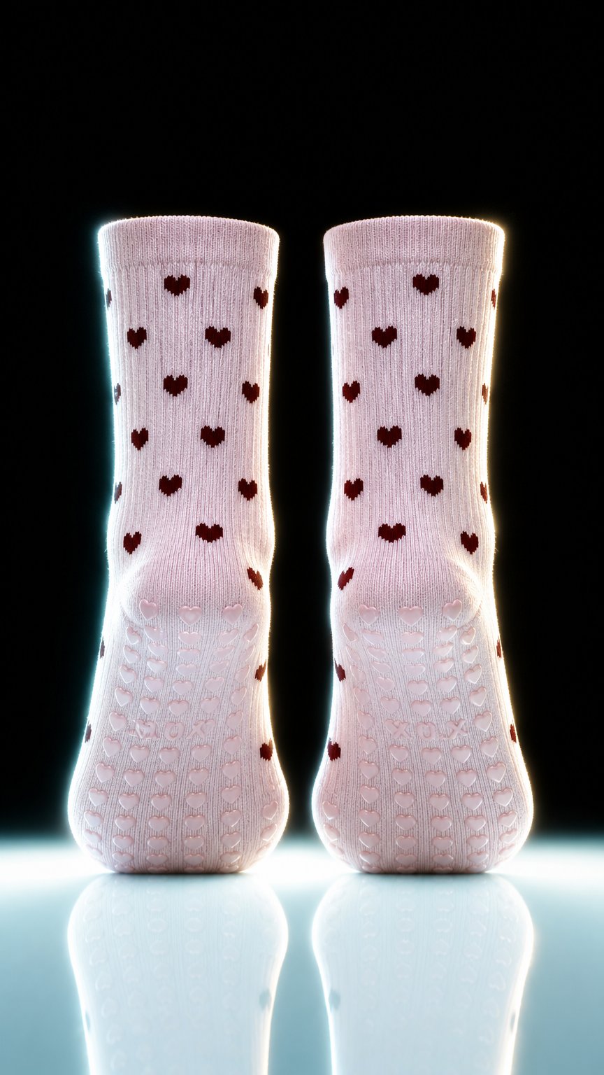 AI product shot of Rosalie Pilates Gripsokken