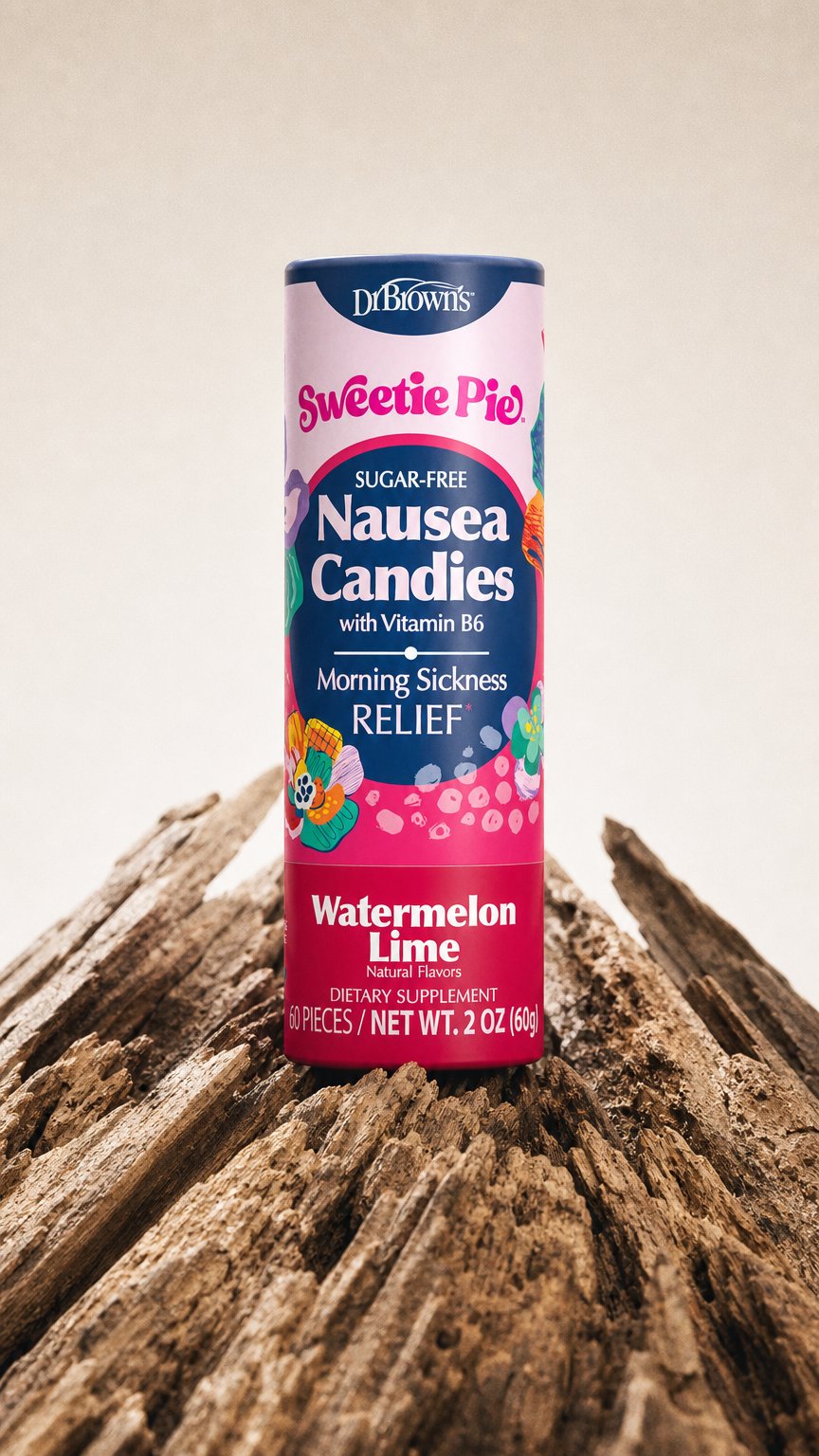 AI product shot of Sweetie Pie Nausea Candies – Watermelon Lime