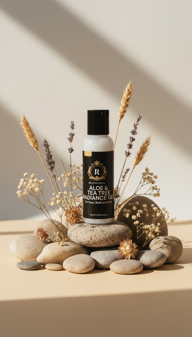 AI product shot of Aloe & Tea Tree Radiance Gel