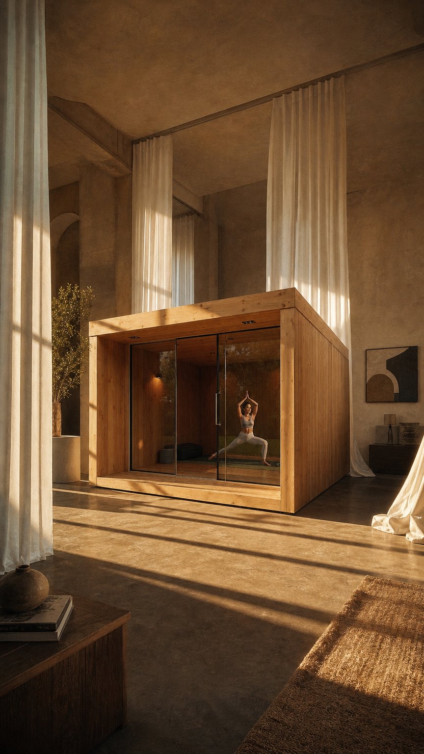 AI product shot of Outdoor Office / Guest Room / Playroom / Yoga Studio