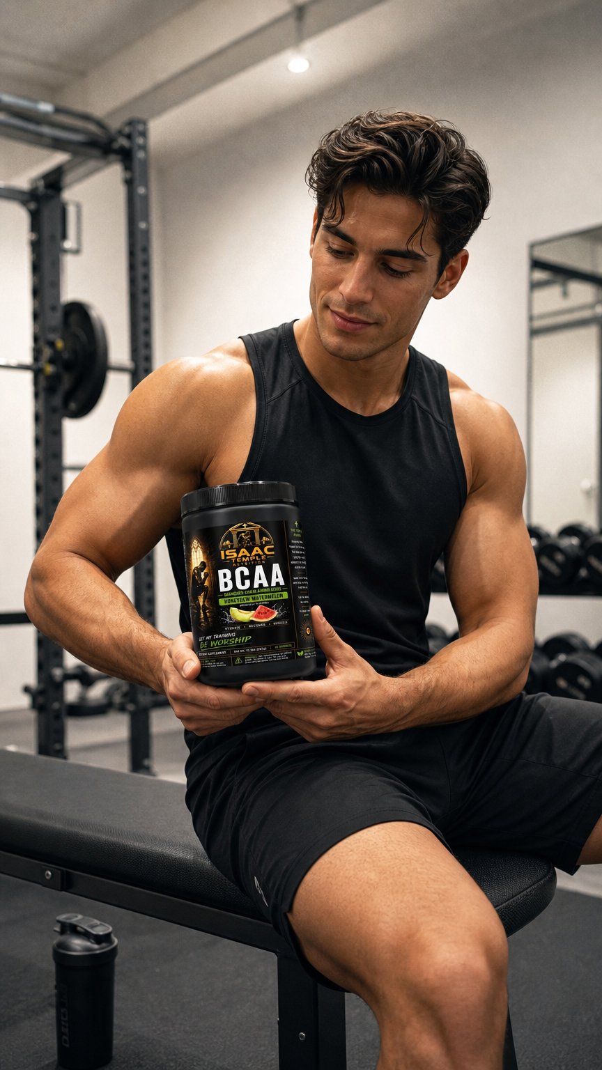 AI product shot of BCAA Post Workout Powder (Honeydew/Watermelon)