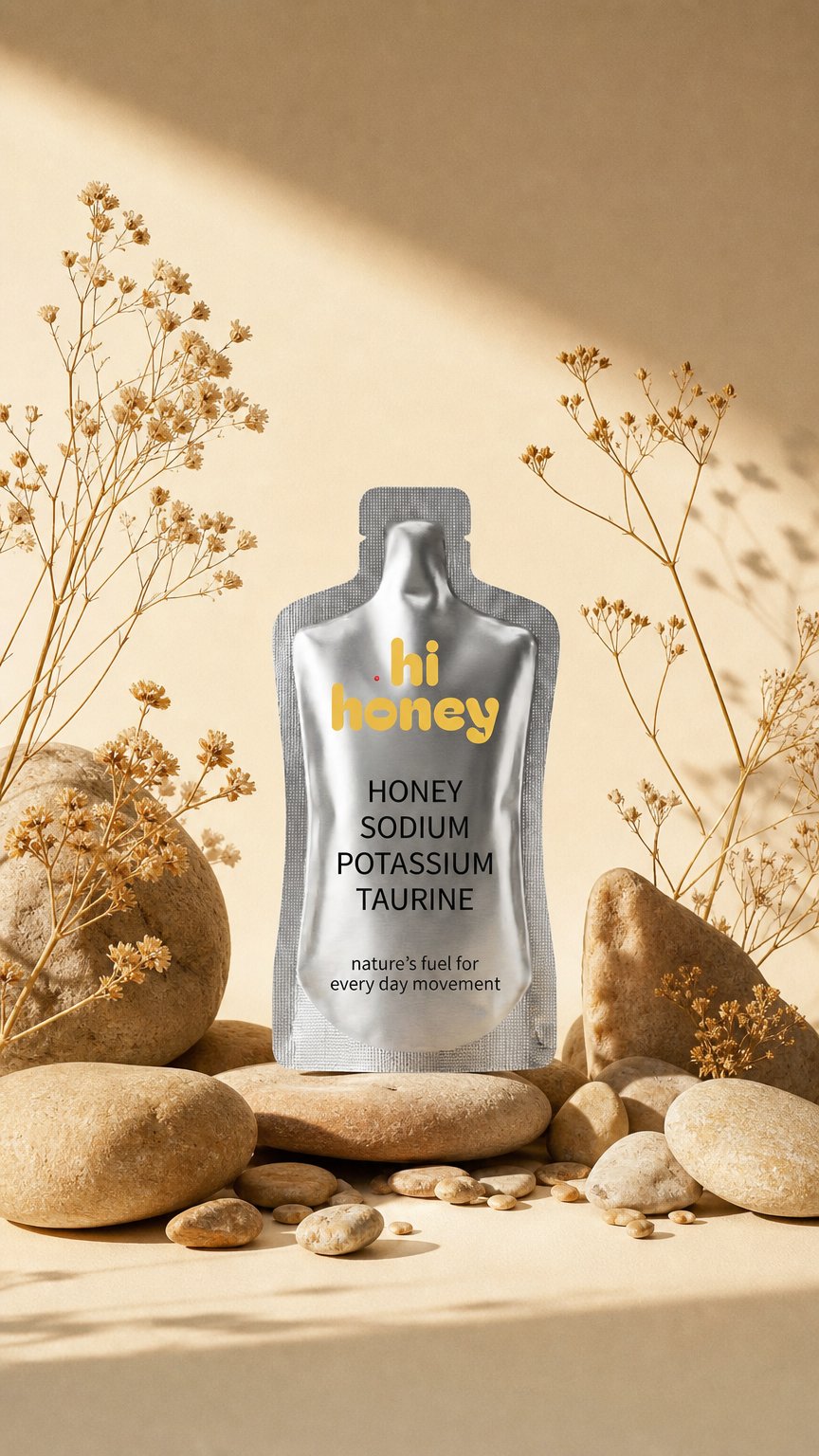 AI product shot of hi honey Honey energy gel