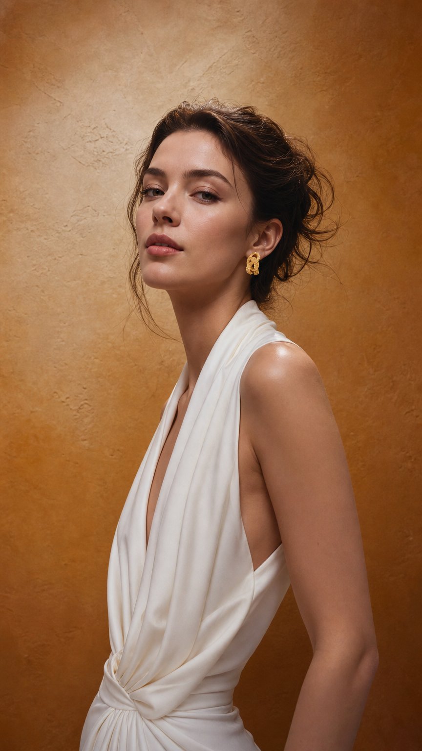 AI product shot of Armor | Bling Triumph Golden Earrings