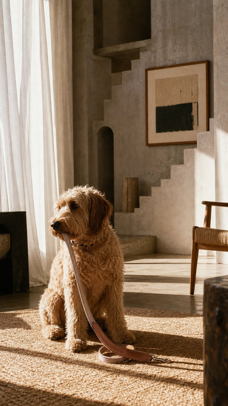 AI product shot of Woofers & Barkers Ariel Pink Fabric Dog Lead | Angel Collection
