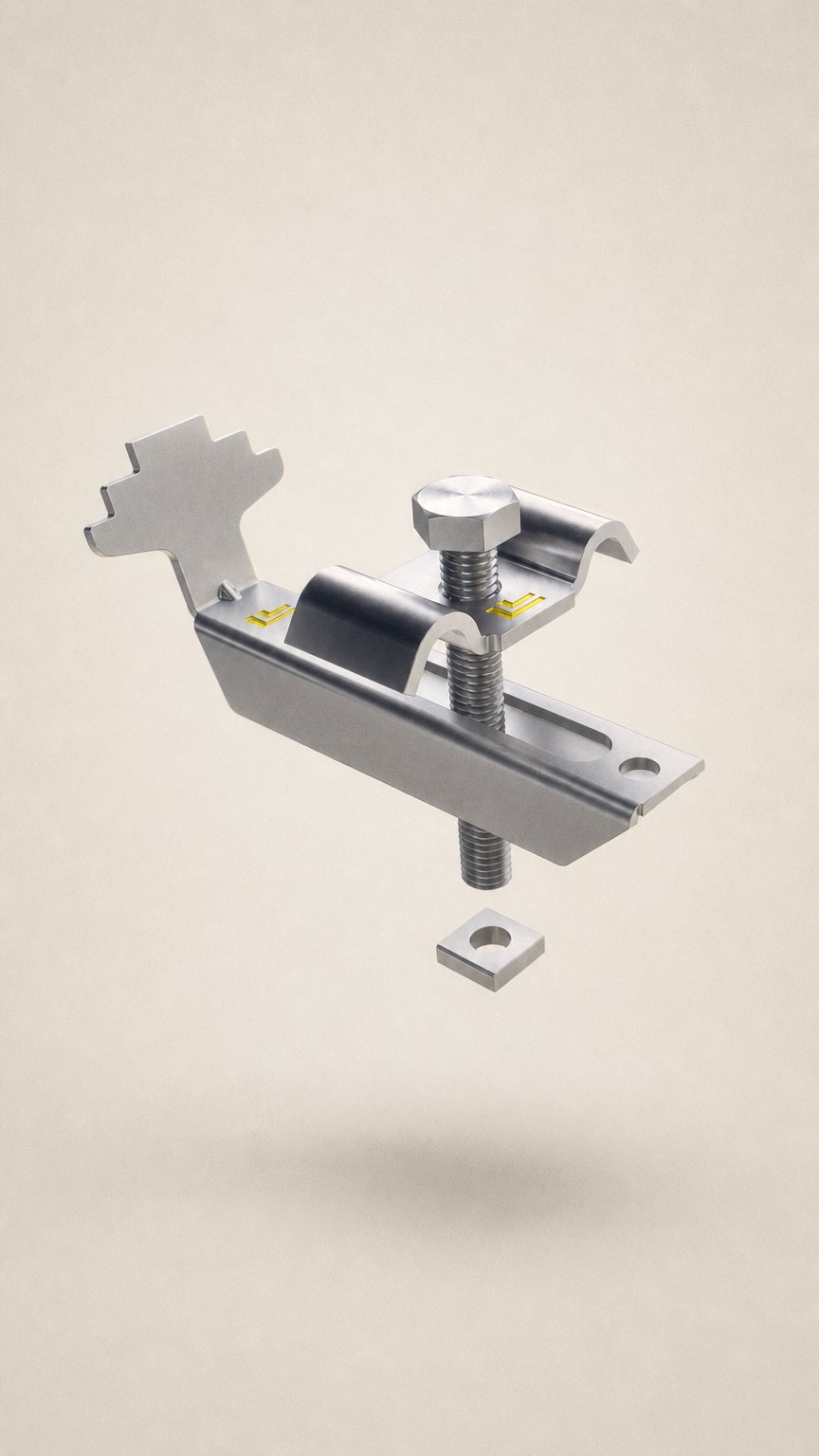 AI product shot of SET 0531, DIN 933 M8x60, DIN 557, feuerverzinkt, montiert