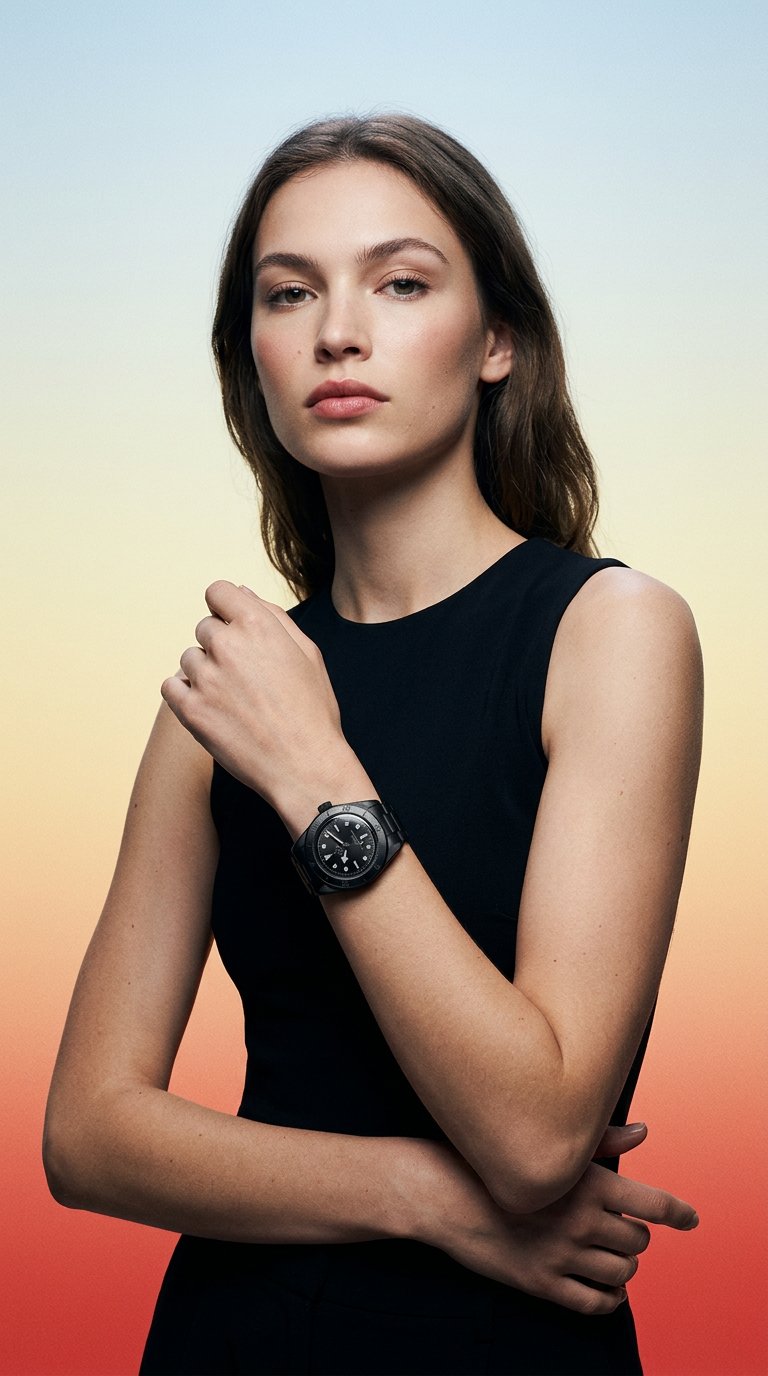 AI product shot of TUDOR Black Bay