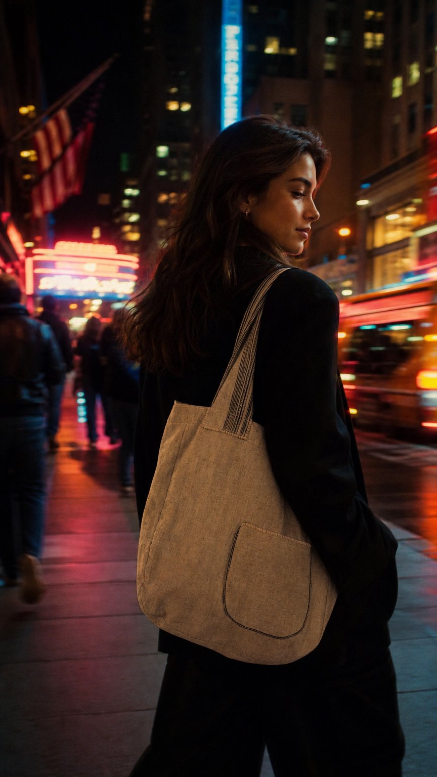 AI product shot of COTTON HEMP SHOULDER BAG WILHELM