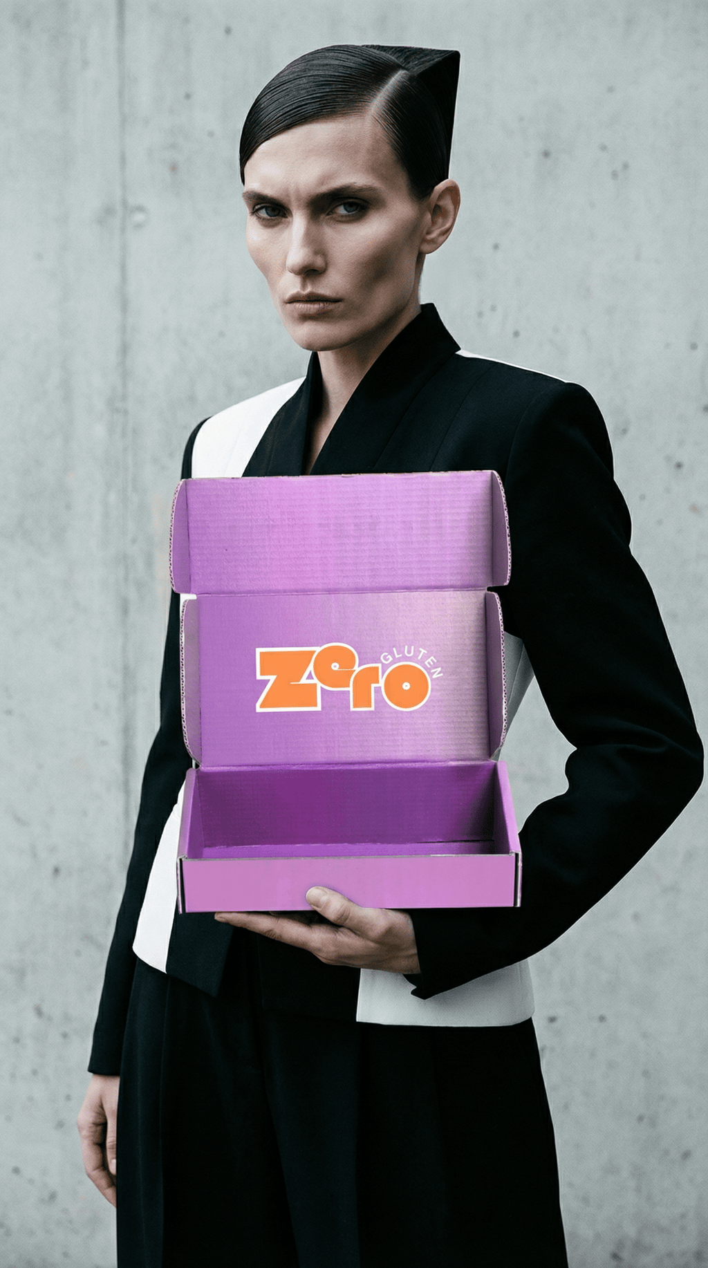 AI product shot of Zero Gluten Box (December)