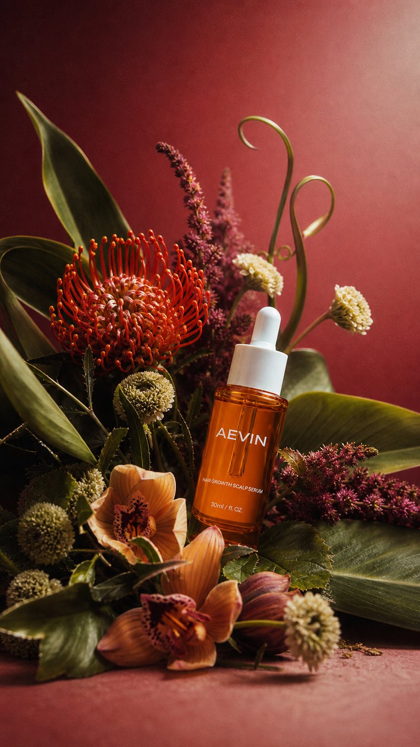 AI product shot of Aevin Hair Growth Scalp Serum