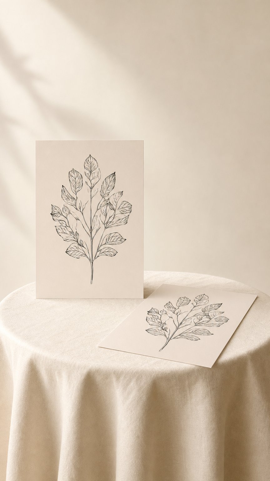 AI product shot of Quiet Botanica Plakat