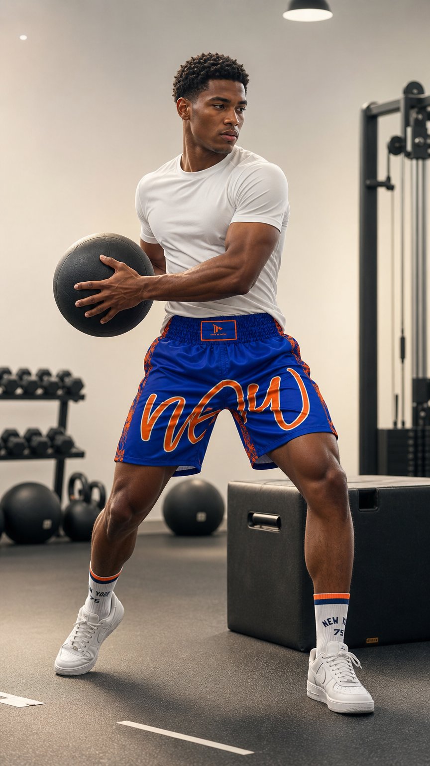 AI product shot of "Time Is Now" Flow Shorts