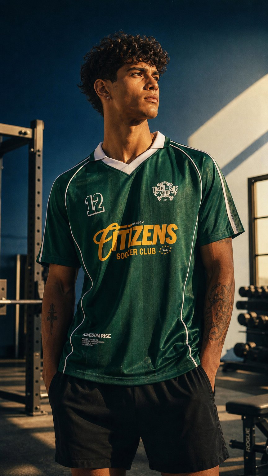 AI product shot of Kingdom Citizens Soccer Club Jersey | Green