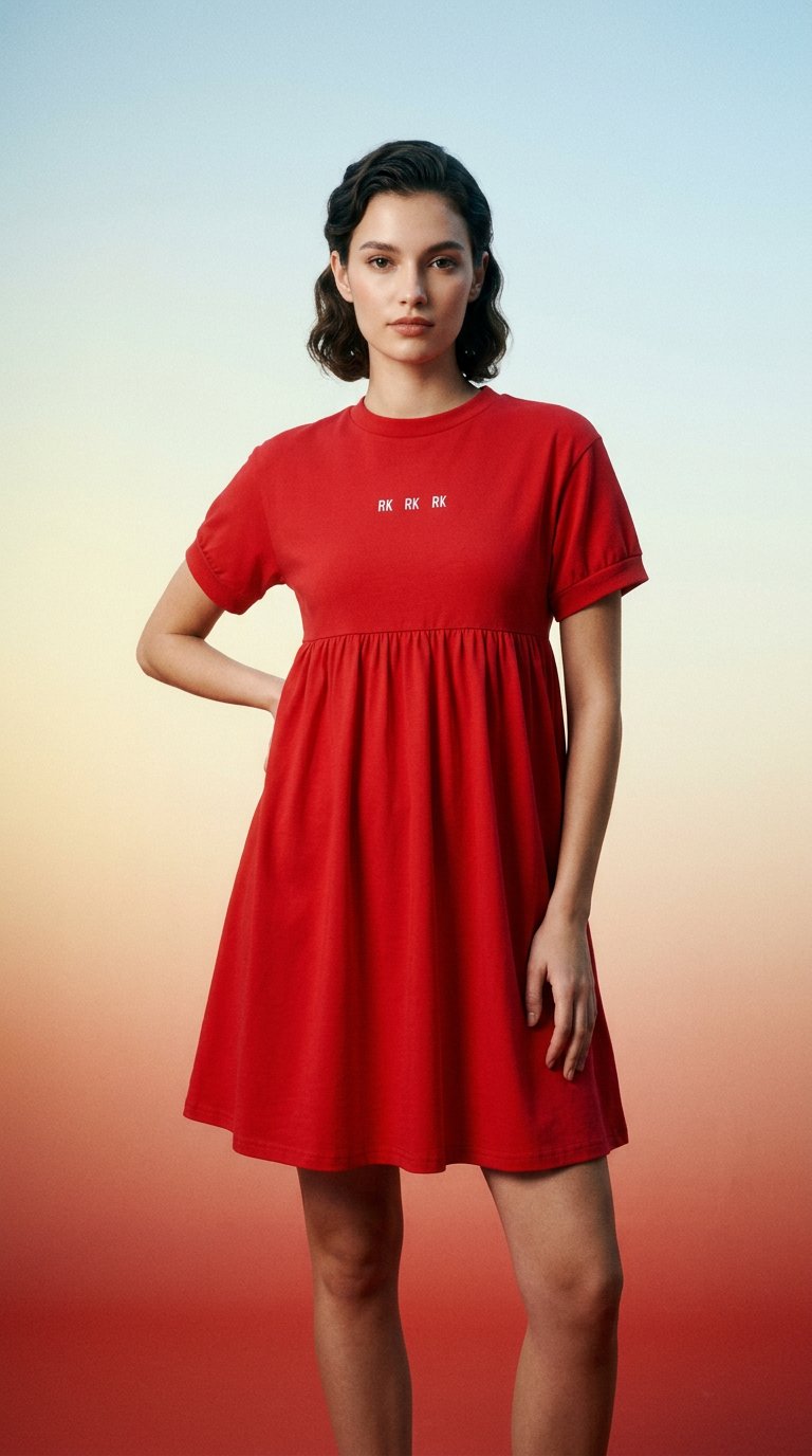 AI product shot of Hollis RK Logo Hi-Waist Tshirt Dress