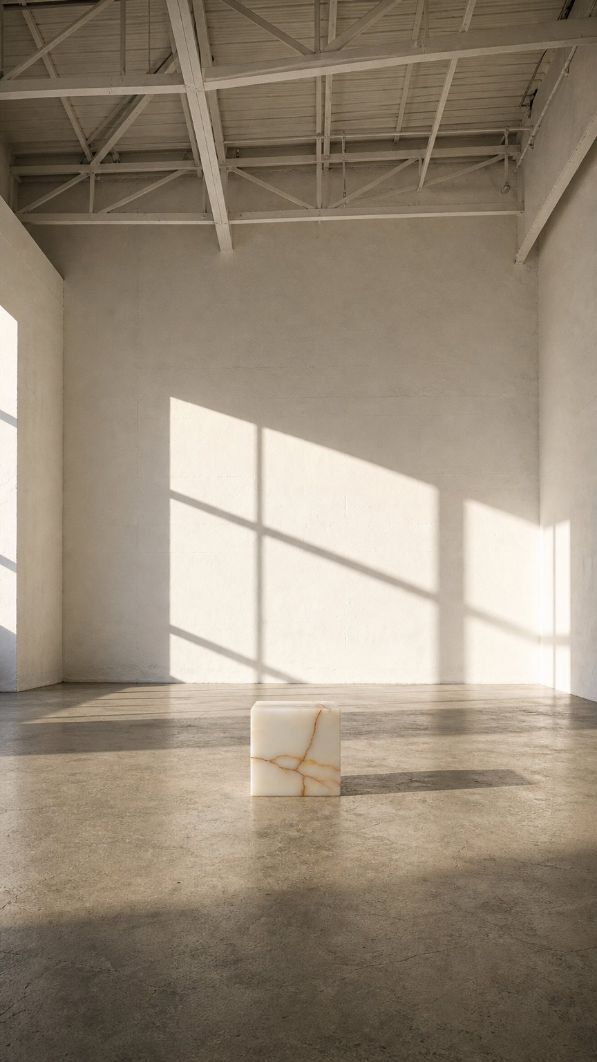 AI product shot of The White Onyx Table