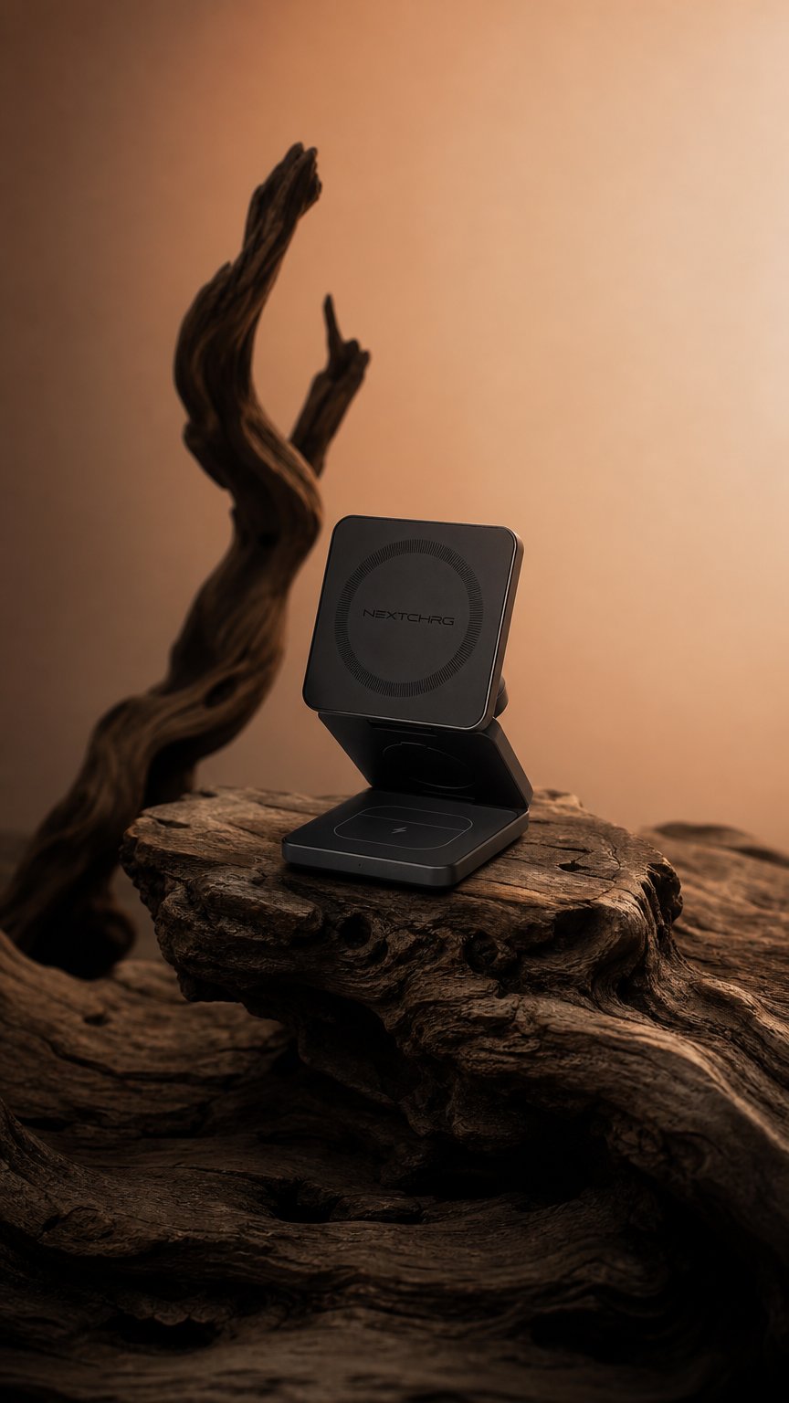 AI product shot of 3-IN-1 CHARGER - GREY