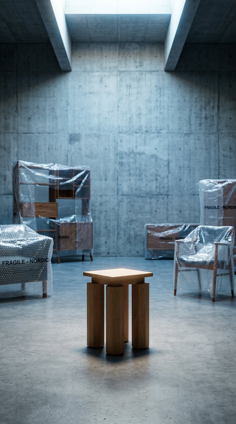AI product shot of COLONNA Stool
