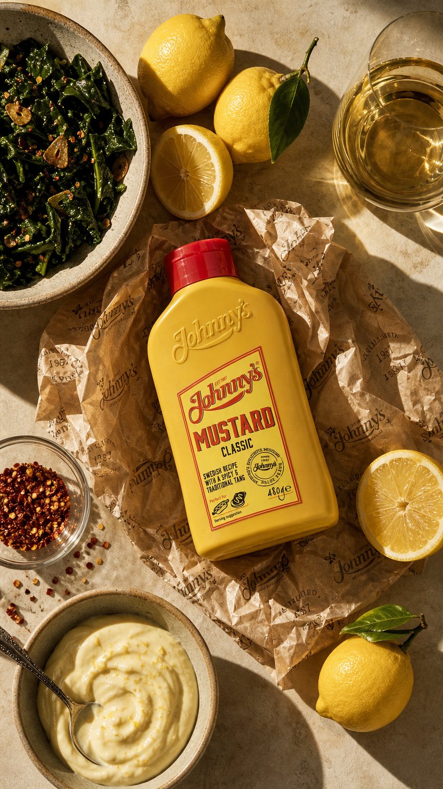 AI product shot of CLASSIC SWEDISH MUSTARD