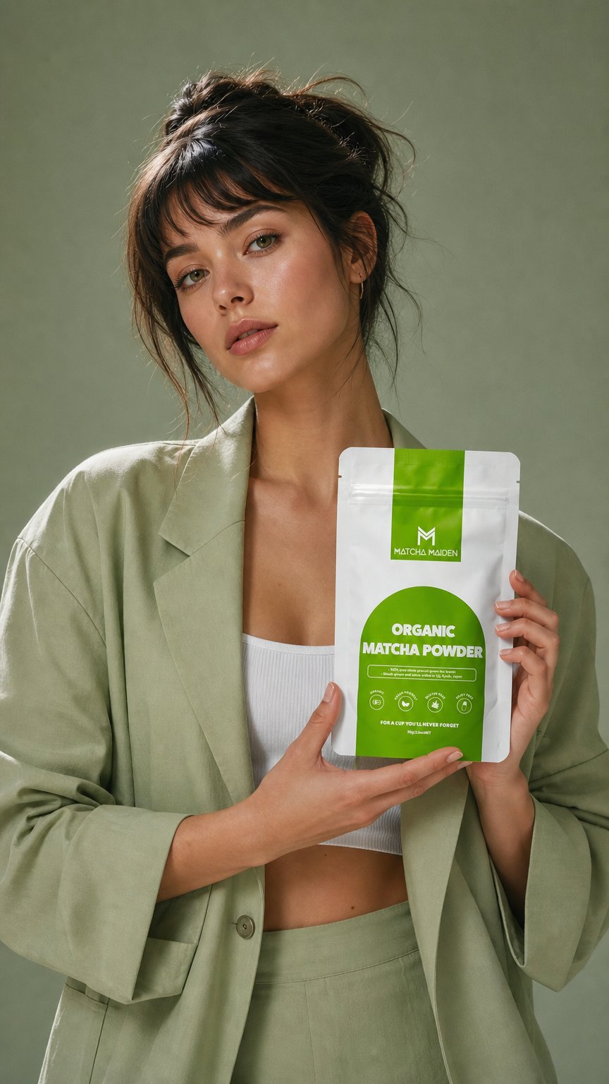 AI product shot of Organic Matcha