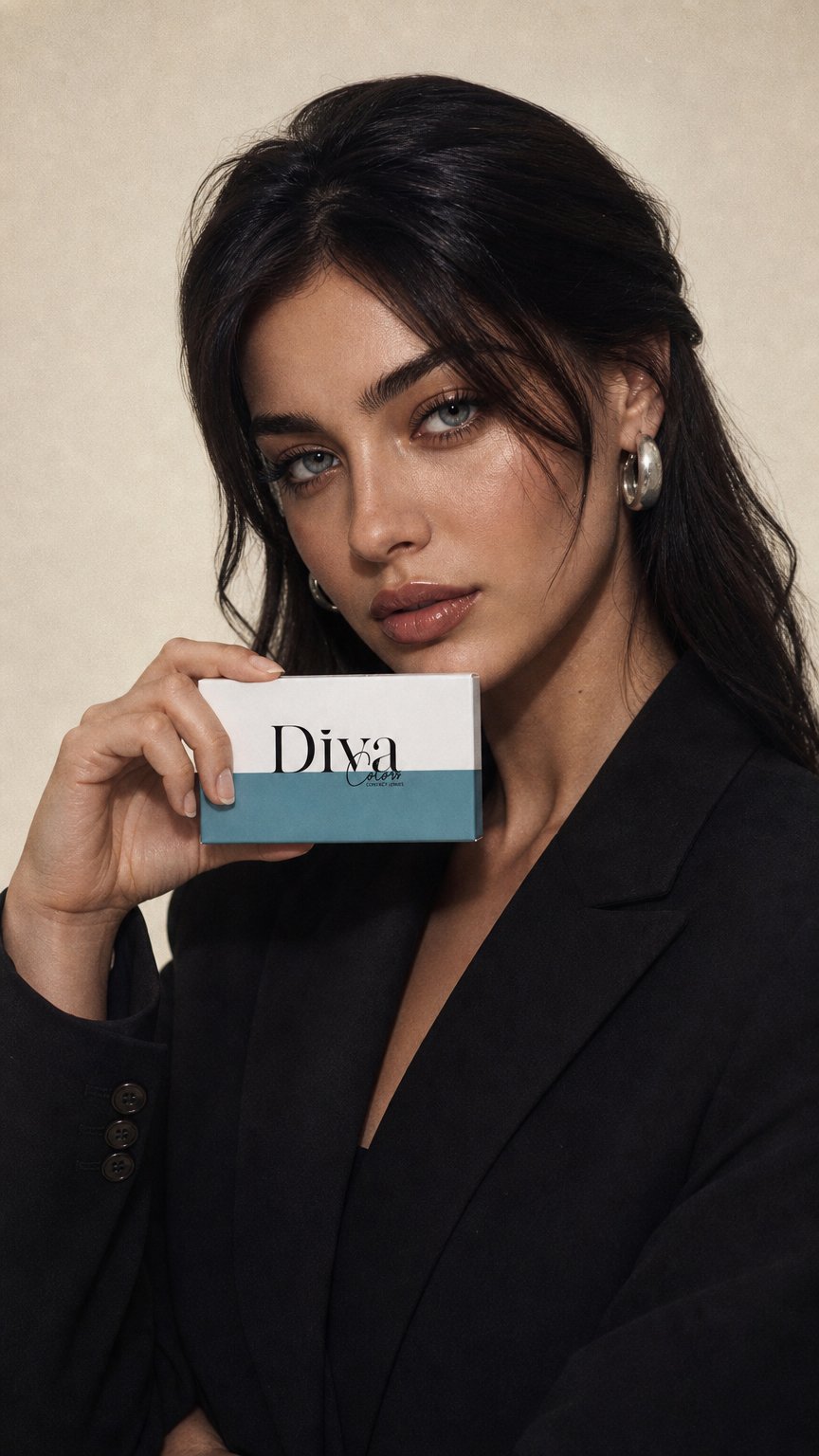 AI product shot of عدسات ديفا بدون وصفة طبية علبة من عدستين (Diva Contact Lenses Without Prescription - Box of 2)