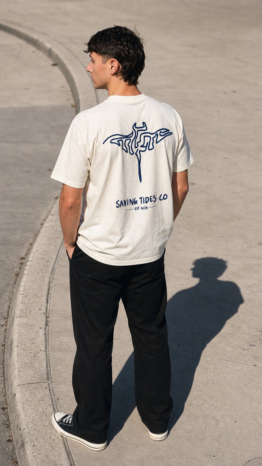 AI product shot of Eco Manta Tee