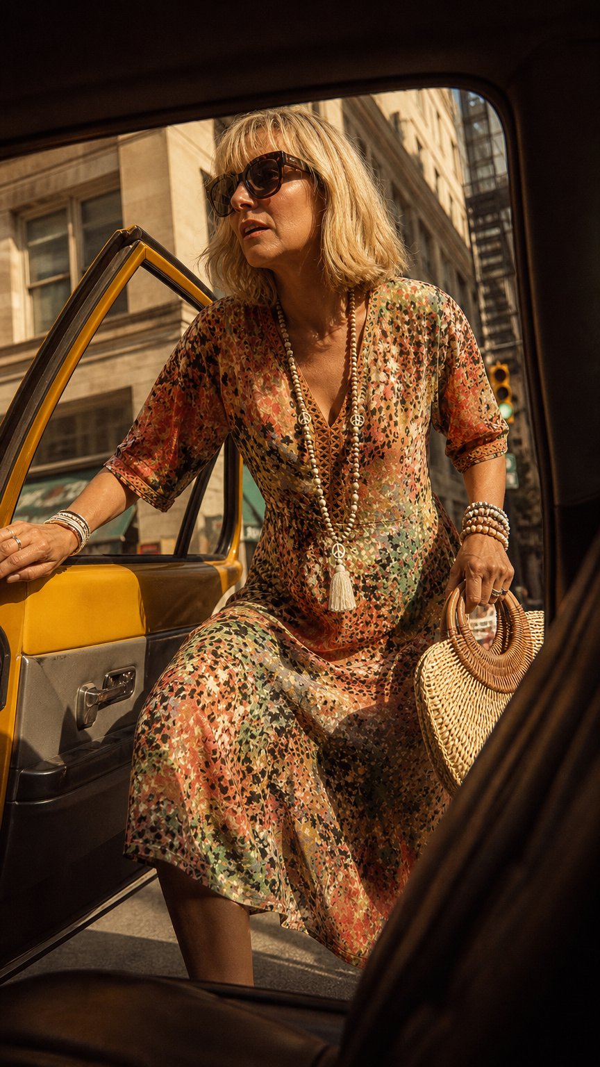 AI product shot of Cotton Knee-Length Dress Summer Elegant Floral Pattern V-Neck Shift Sun Dress