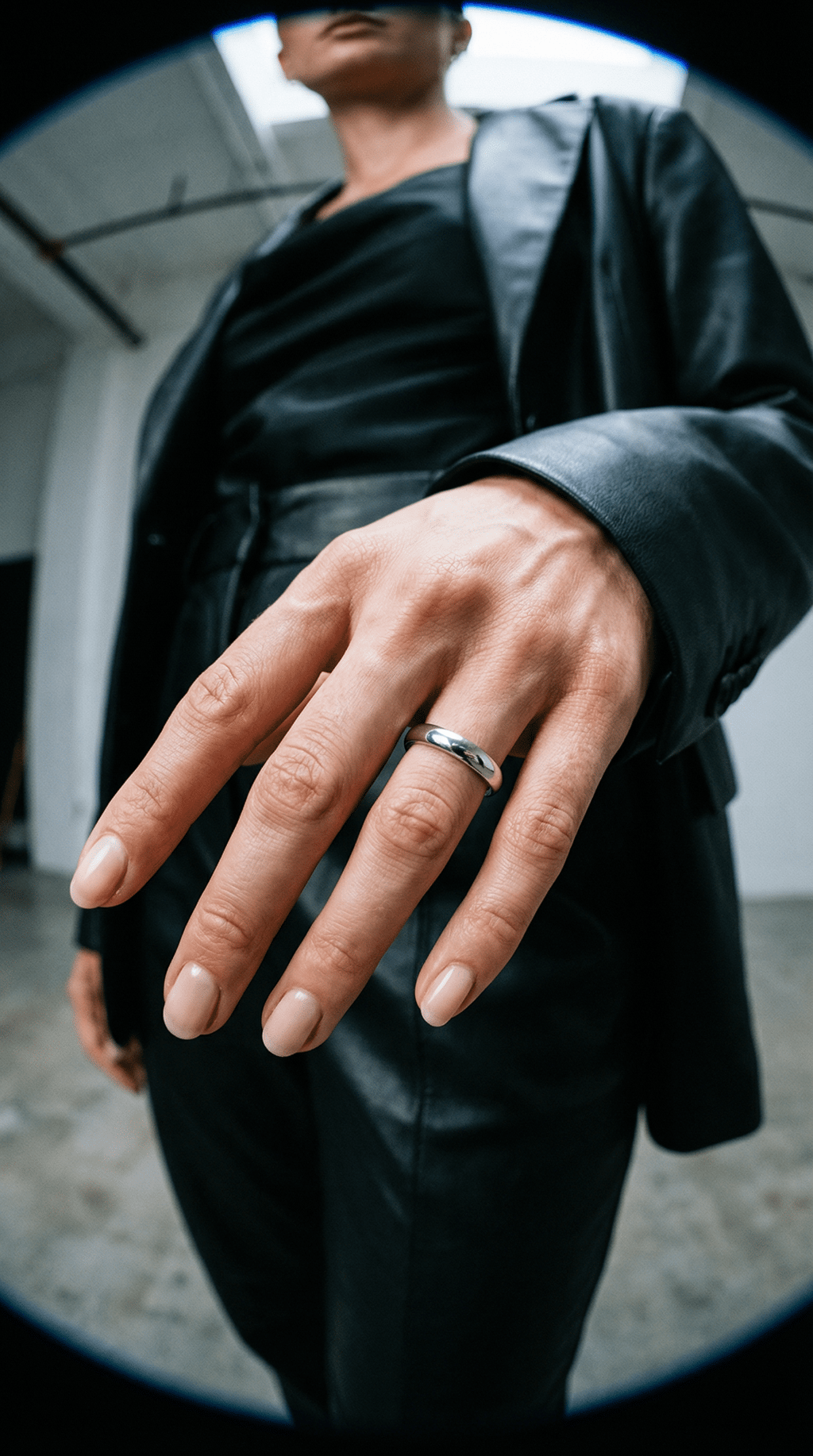 AI product shot of Bague alliance simple en argent 925