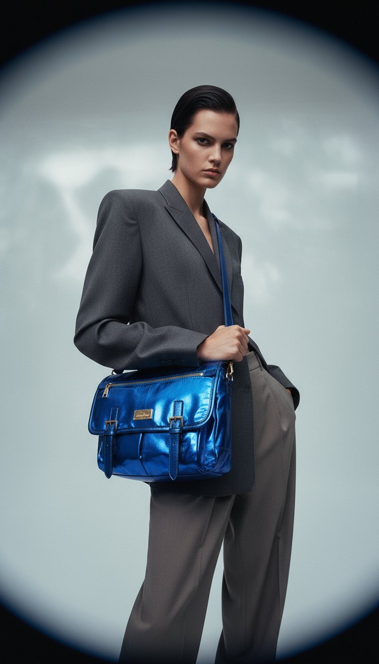 AI product shot of WOFS Lucky Messenger Bag