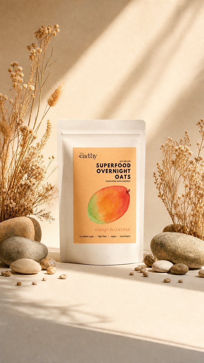 AI product shot of Summer Edition Mango & Coconut | Dried Mix (add milk)