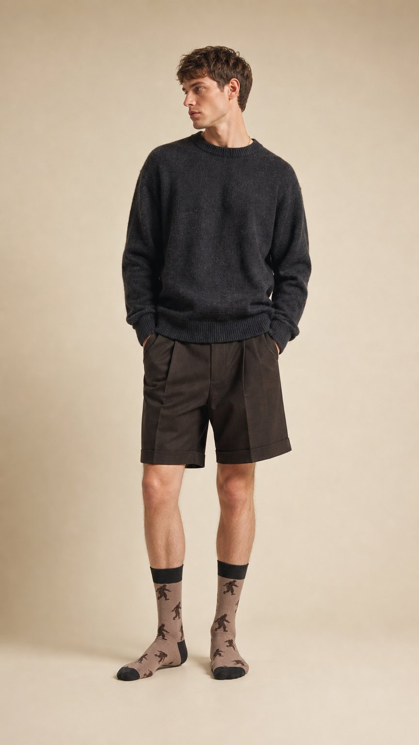 AI product shot of Sasquatch Men's Crew Socks